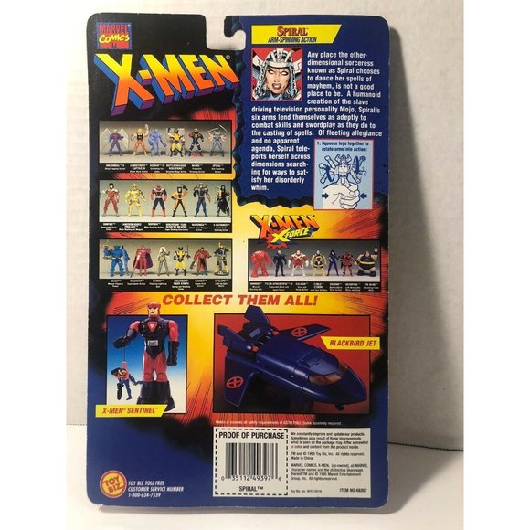 1995 Toy Biz Marvel Comics X-Men Invasion Series Spiral Figure MOMC - Picture 3 of 3